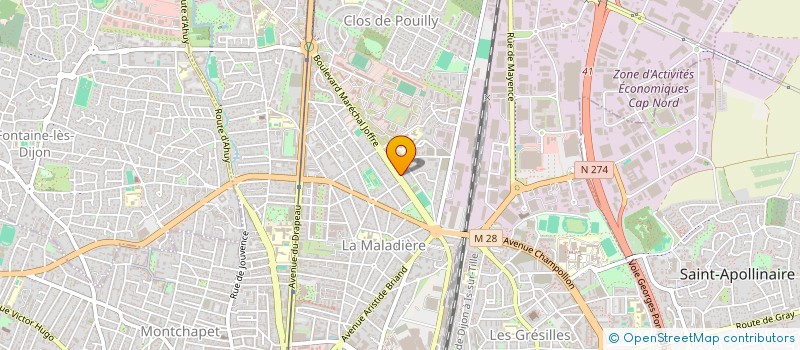 localisation de l'entreprise VIVRE A LA MALADIERE  DIJON