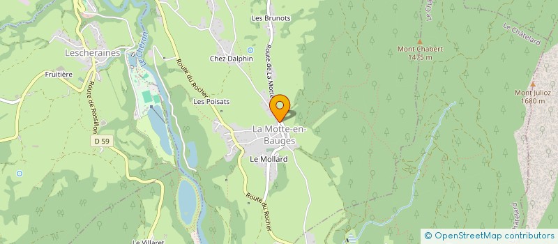 localisation de l'entreprise VIVRE A VELO  LA MOTTE-EN-BAUGES