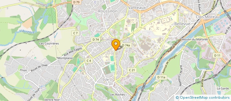 localisation de l'entreprise VIVRE AVEC EN LIMOUSIN à ISLE
