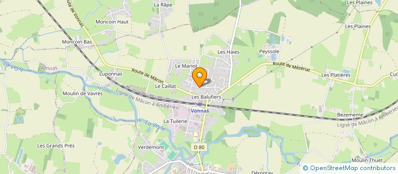 localisation de l'entreprise VIVRE BAINS  VONNAS