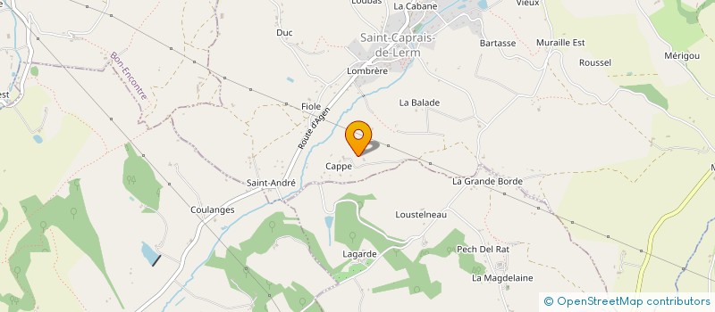 localisation de l'entreprise VIVRE EN BOIS HABITAT à SAINT-CAPRAIS-DE-LERM