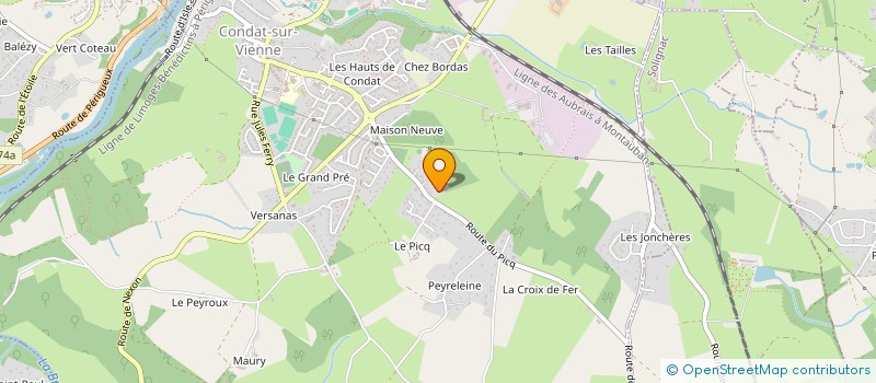 localisation de l'entreprise VIVRE EN LIMOUSIN  CONDAT-SUR-VIENNE