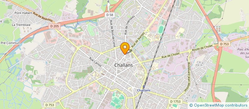 localisation de l'entreprise VIVRE ENSEMBLE A CHALLANS à CHALLANS