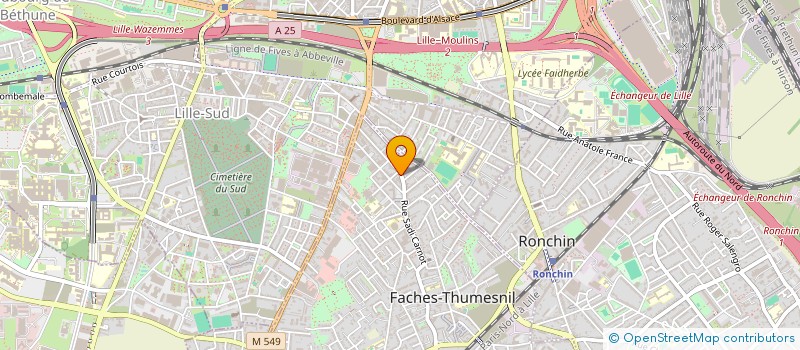 localisation de l'entreprise VIVRE ENSEMBLE A FACHES-THUMESNIL  FACHES-THUMESNIL