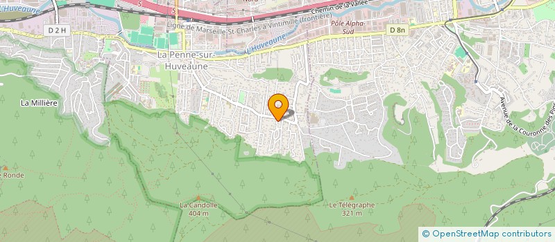 localisation de l'entreprise VIVRE ENSEMBLE A LA PENNE  LA PENNE-SUR-HUVEAUNE