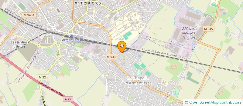 localisation de l'entreprise VIVRE ENSEMBLE A PONT BERTIN à LA CHAPELLE-D'ARMENTIERES