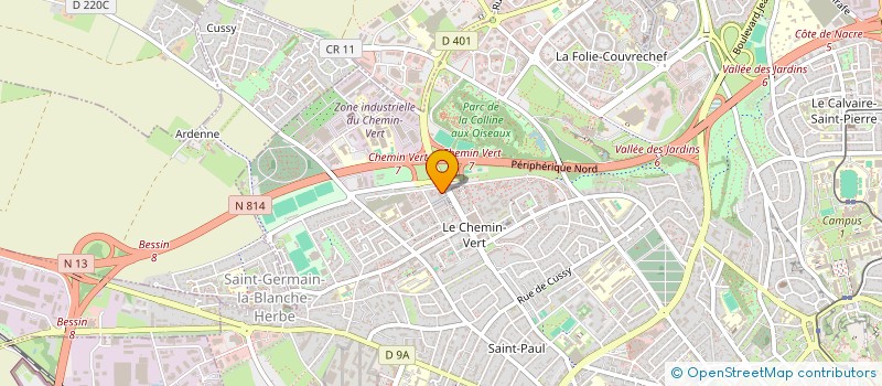 localisation de l'entreprise VIVRE ENSEMBLE AU CHEMIN VERT à CAEN