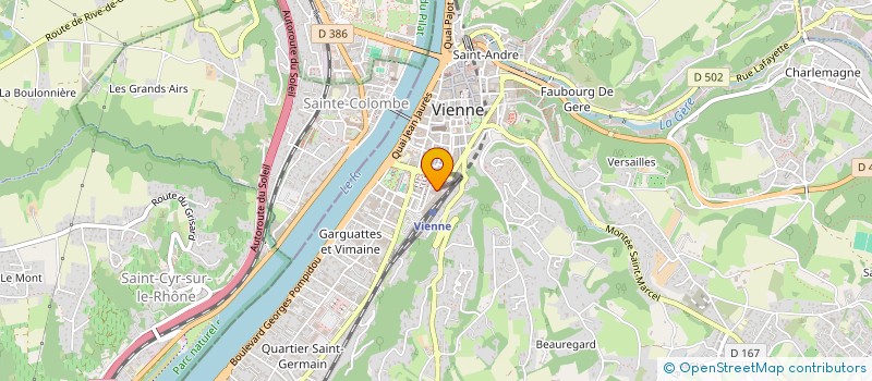 localisation de l'entreprise VIVRE LE RHONE à VIENNE