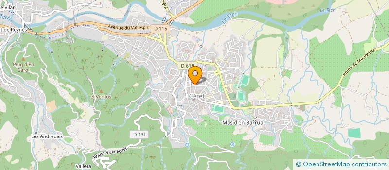 localisation de l'entreprise VIVRE NATURELLEMENT BIO à CERET