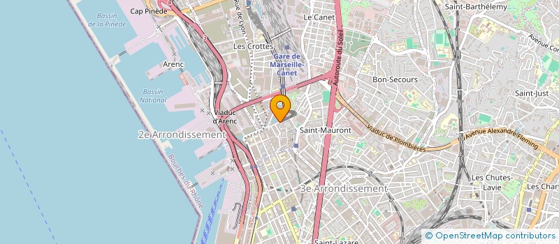 localisation de l'entreprise VIVRE SANS FRONTIERE à MARSEILLE