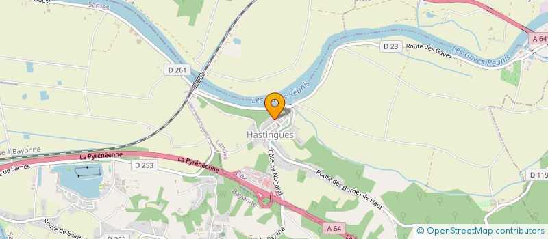 localisation de l'entreprise VIVRE YOGA  HASTINGUES