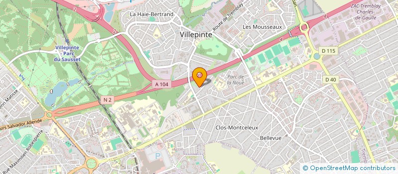 localisation de l'entreprise VIVRE YOUNG CITOYEN à VILLEPINTE