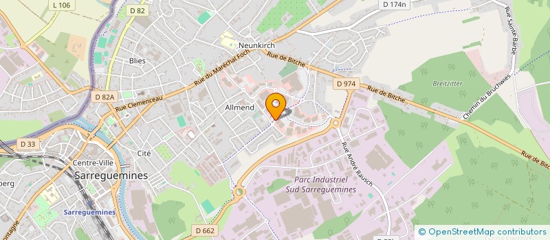 localisation de l'entreprise VIZ  SARREGUEMINES