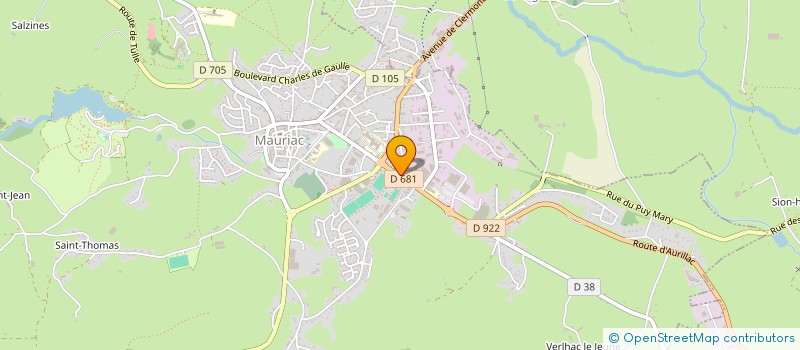 localisation de l'entreprise VIZET PNEU SERVICES à MAURIAC