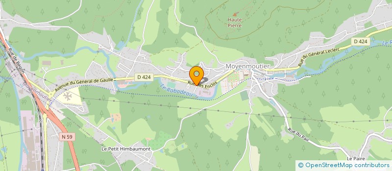 localisation de l'entreprise VJ CONFECT  MOYENMOUTIER