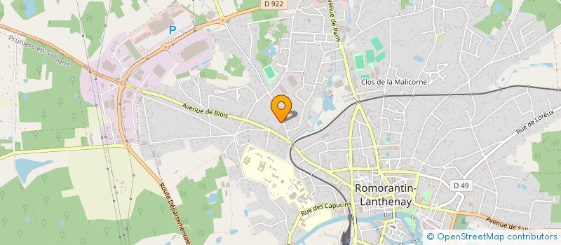 localisation de l'entreprise VJ IMMO  ROMORANTIN-LANTHENAY