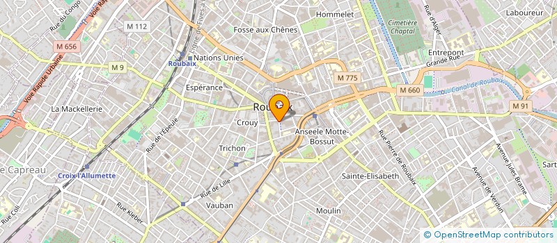 localisation de l'entreprise VJ TRANS.FER à ROUBAIX