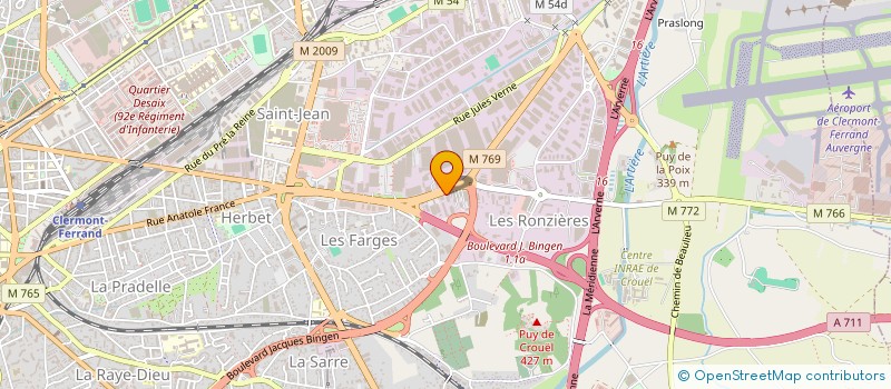localisation de l'entreprise VJEG à CLERMONT-FERRAND