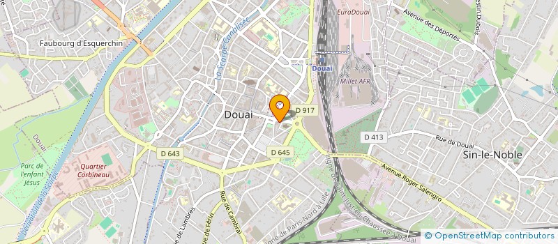 localisation de l'entreprise VJP IMMO à DOUAI