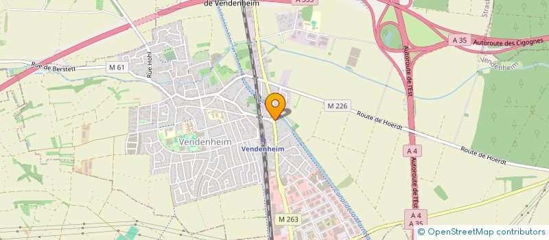 localisation de l'entreprise VKF RESTAURATION  VENDENHEIM