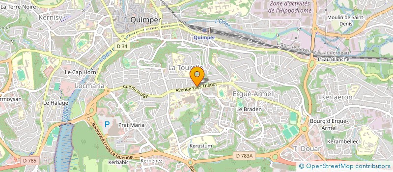 localisation de l'entreprise VL COIFFURE  QUIMPER