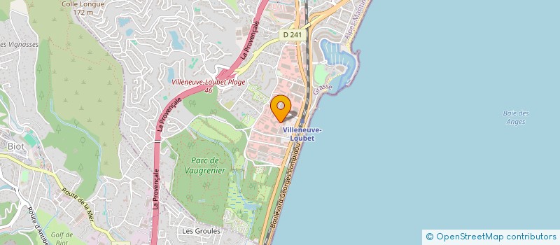 localisation de l'entreprise VL INTERNATIONAL à VILLENEUVE-LOUBET