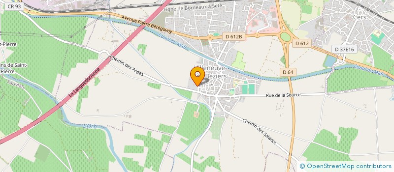 localisation de l'entreprise VLB BATIMENT à VILLENEUVE-LES-BEZIERS