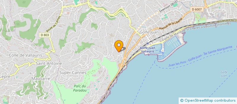 localisation de l'entreprise VLBTP à VALLAURIS
