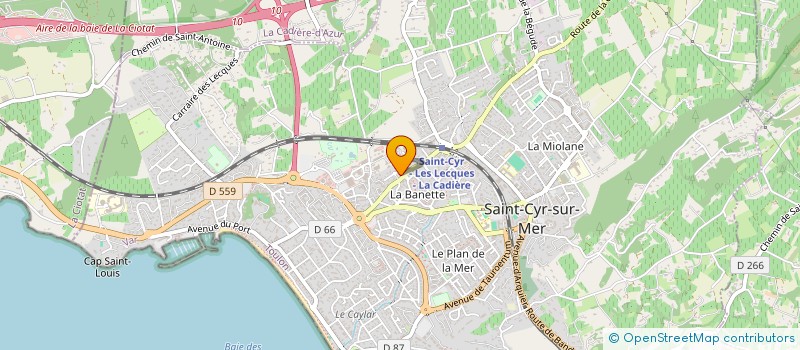 localisation de l'entreprise VLF D'AZUR à SAINT-CYR-SUR-MER