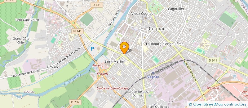 localisation de l'entreprise VLG COIFFURE à COGNAC