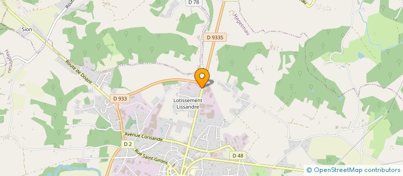 localisation de l'entreprise VLM AUTOS à HAGETMAU