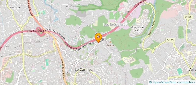 localisation de l'entreprise VM AZUR INVEST à LE CANNET