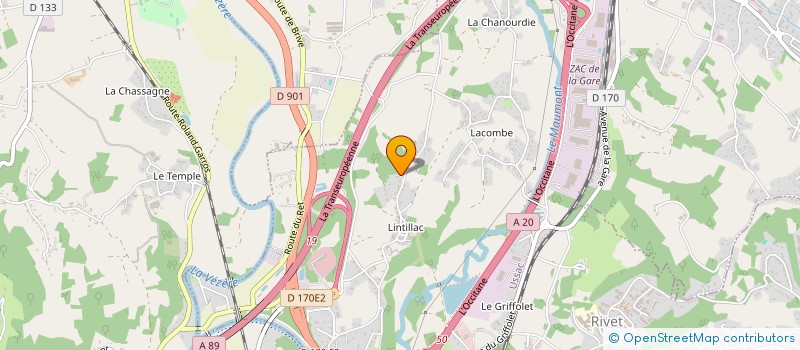 localisation de l'entreprise VM'INVEST  USSAC