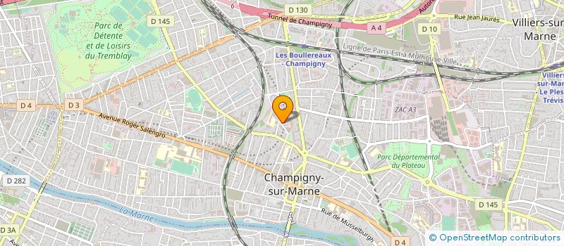 localisation de l'entreprise VM PATINOIRE 94500  CHAMPIGNY-SUR-MARNE
