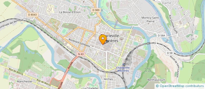 localisation de l'entreprise VM TELECOM à CHARLEVILLE-MEZIERES