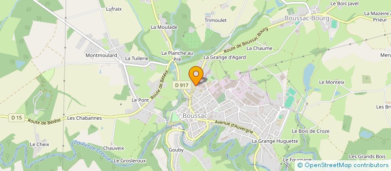 localisation de l'entreprise VMP DISTRIBUTION à BOUSSAC