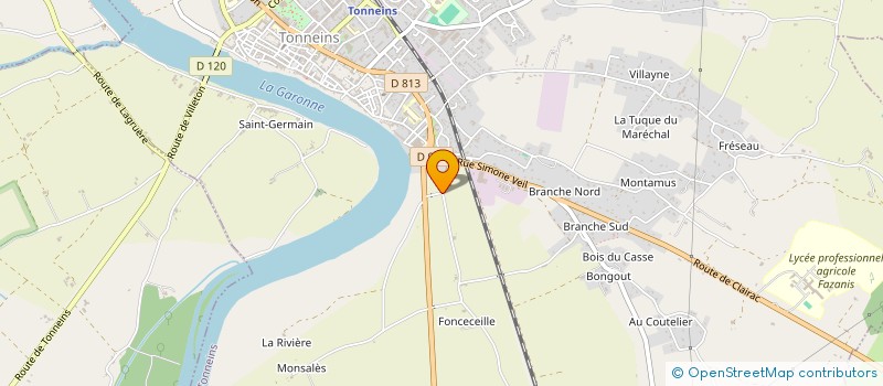 localisation de l'entreprise VMS  TONNEINS