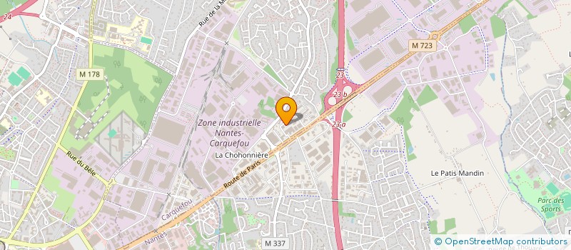 localisation de l'entreprise VN FACTORY à CARQUEFOU
