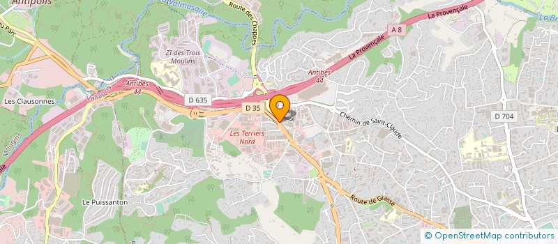 localisation de l'entreprise VN WEB à ANTIBES