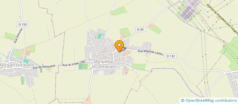 localisation de l'entreprise VNM SAS à MARQUETTE-EN-OSTREVANT