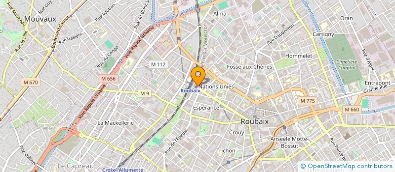 localisation de l'entreprise VO PHI TAM ARCHITECTE  ROUBAIX