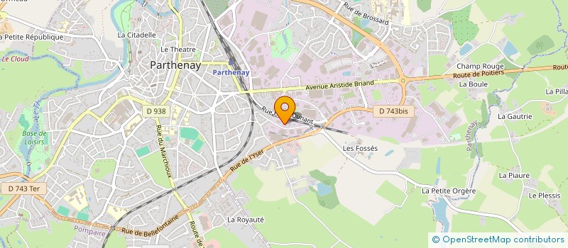 localisation de l'entreprise VODAVI TRANS  PARTHENAY