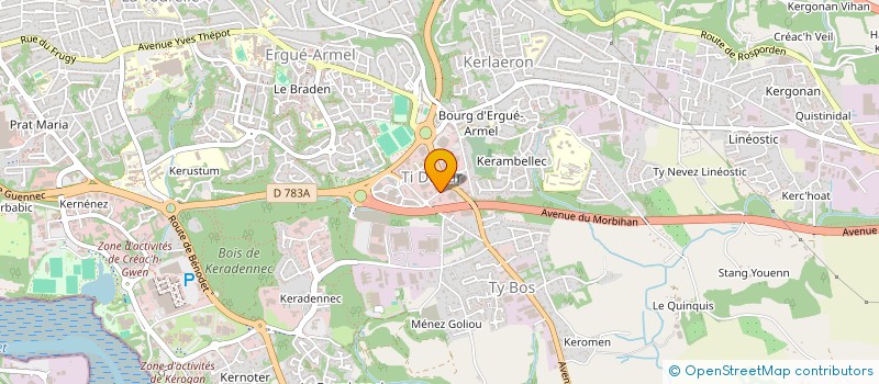 localisation de l'entreprise VOGICA QUIMPER à QUIMPER