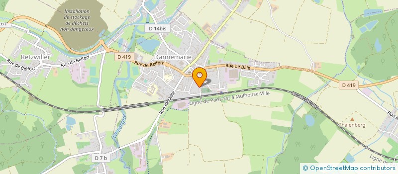 localisation de l'entreprise VOGT ET COMPAGNIE TREFILERIES à DANNEMARIE