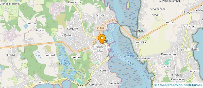 localisation de l'entreprise VOGUE CUISINES à LA TRINITE-SUR-MER