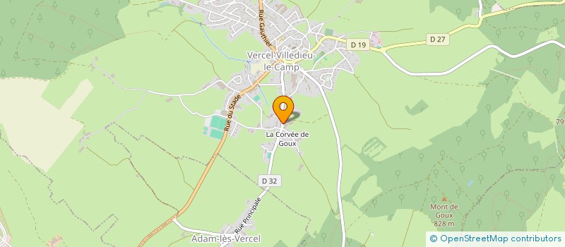 localisation de l'entreprise VOIDEY ADRIEN ET LISE à VERCEL-VILLEDIEU-LE-CAMP
