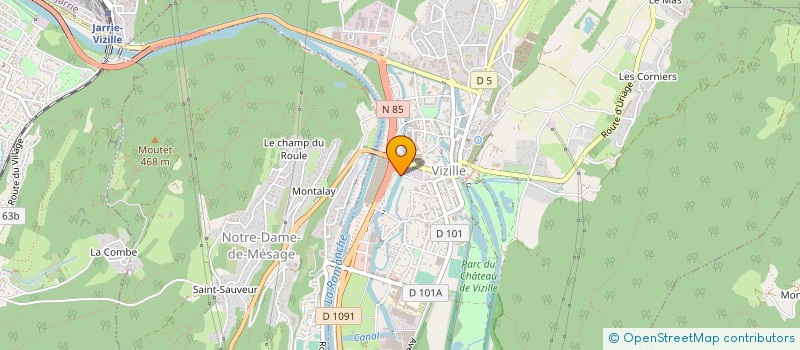 localisation de l'entreprise VOIES FERREES ENVIRONNEMENT à VIZILLE