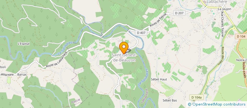 localisation de l'entreprise VOINET à LABLACHERE
