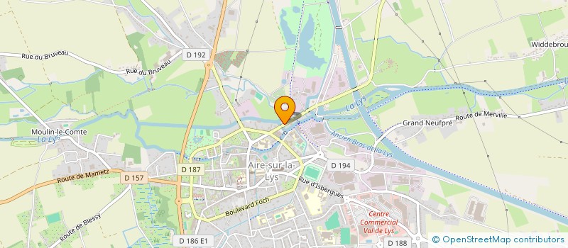 localisation de l'entreprise VOIRIE ASSAINISSEMENT TRAVAUX PUBLICS à AIRE-SUR-LA-LYS