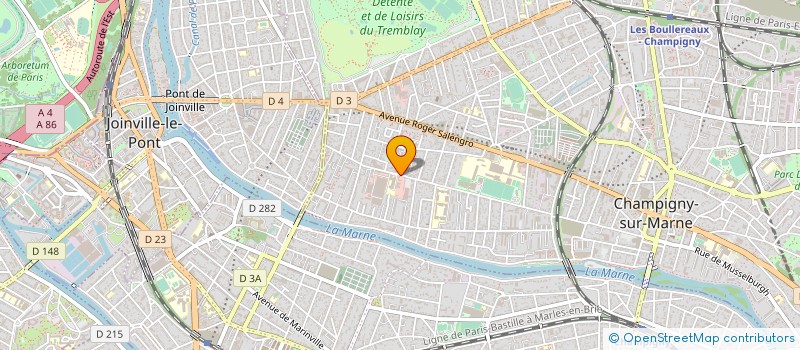 localisation de l'entreprise VOIRIE MACONNERIE TRAVAUX PUBLICS à CHAMPIGNY-SUR-MARNE